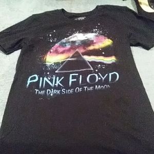 Two pink Floyd shirts